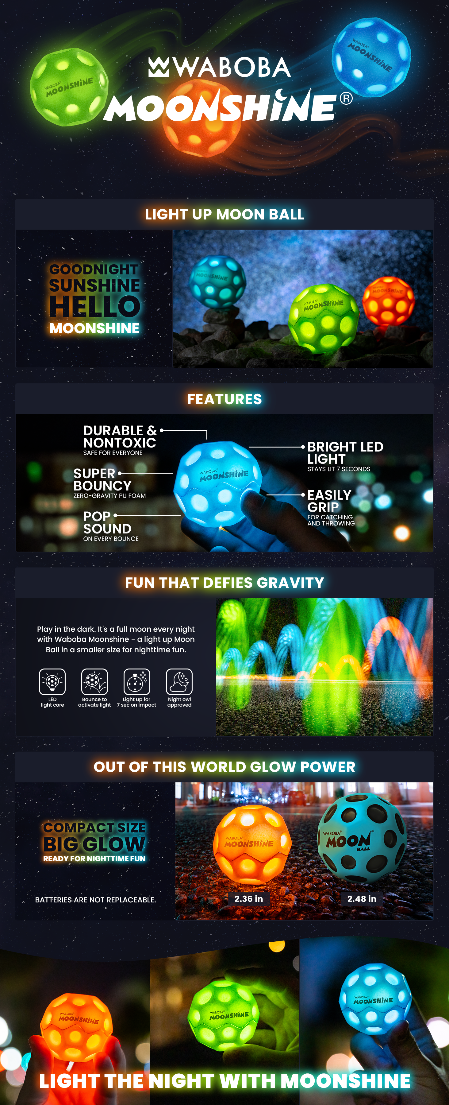 ほしの Waboba Dark Side of the Moon Ball – Wonder Works Toys