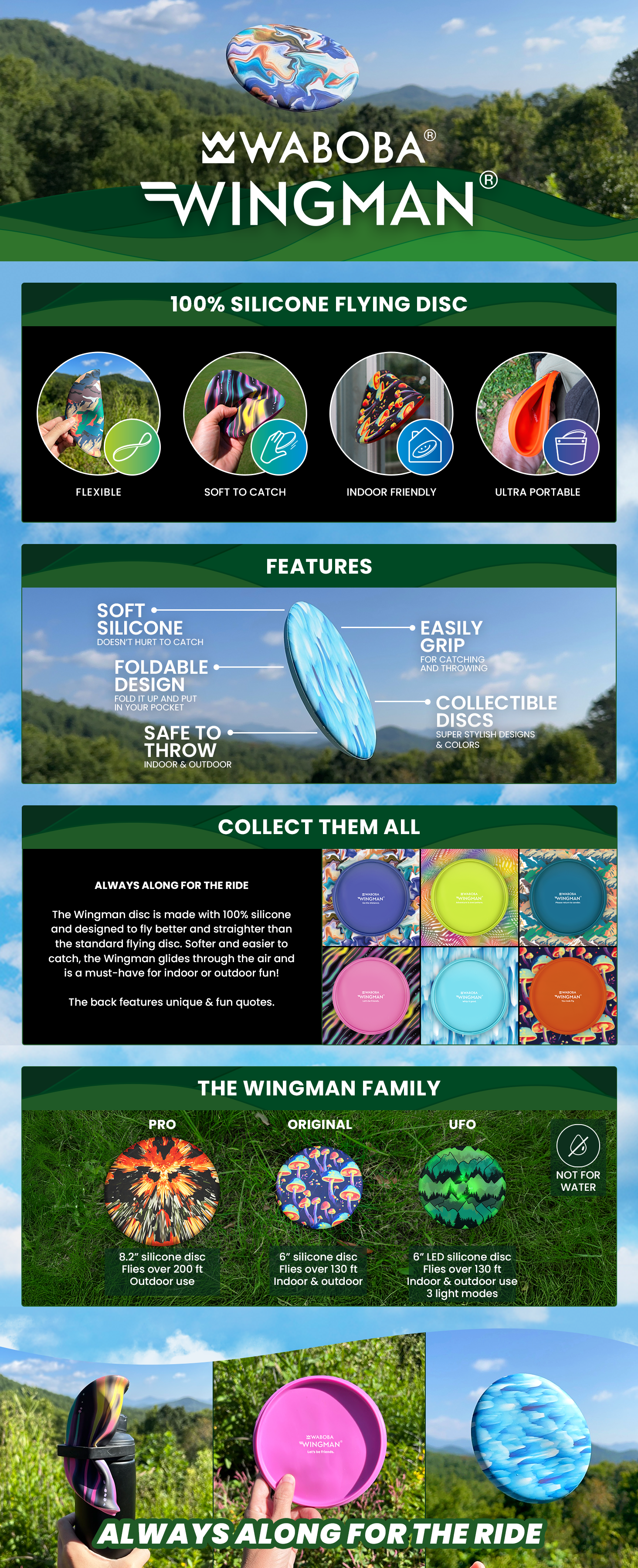 Wingman Silicone Flying Disc by Waboba
