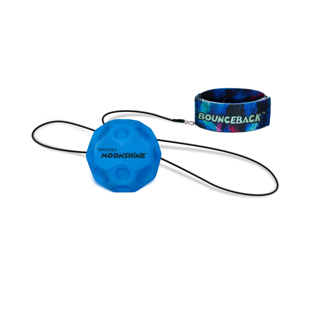 Waboba LED Bounceback x Moonshine Ball - Light Up Moon Ball on a Leash